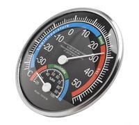 Strumento analogico per il controllo del clima interno, per termometro e igrometro con doppio per una facile lettura della temperatura ambiente e dell'umidità (nero)