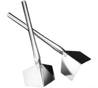 Strumento angolare da parete in acciaio inox per pittori professionale Yin Yang angolo interno esterno finitura angolo cartongesso intonaco raschietto con bordo lucido manico ergonomico argento
