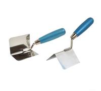 Strumento angolare per cartongesso resistente con cazzuole interne ed esterne per una facile applicazione del gesso