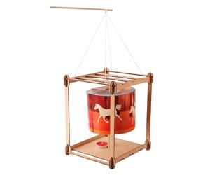 Strumento apprendimento per scienze fisiche Set assemblaggio zootropio in legno Esperimenti a casa o a scuola Set educativo zootropio per bambini