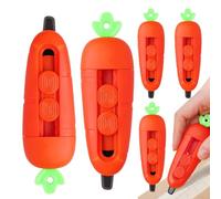 Strumento Aprilettere | 6 Pezzi Apripacchi Manuale A Forma Di Carota,Con Tagliacarte Portatile In Acciaio Con Blocco Sicuro | Per Casa, Scuola, Ufficio, Pacchi, Carta, Fai Da Te, Imballaggio, Anziani