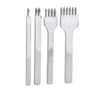 Strumento Artigianale in Pelle Foro per Pelle 11 * 9 * 2 4 Pezzi Strumenti per Lavorazione della Pelle Fai Te 3mm Spaziatura Pelle Perforatrice Cucitura Punch Strumento 1 + 2