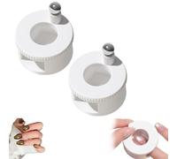 Strumento automatico per unghie a forma di occhio di gatto, rotante a 360° per unghie, design adatto ai principianti per un effetto occhio di gatto uniforme a casa (2 pezzi, bianco)