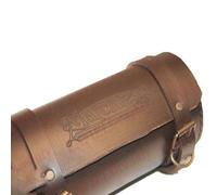 Strumento Borsa Rollio Puro Marrone Pelle Rétro Matchless Logo Inciso Design Aes