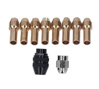 Strumento Chuck Collet Set per - Chuck Senza Chiave con Colletto in Ottone e Dado a 8 Dimensioni