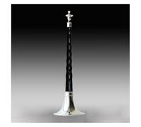 Strumento cinese Suona, Suona for principianti Mi Key Suona in ebano antico con anima in ancia Disco d'aria regolabile placcato in argento Ciotola Suona Accessori Strumento Suona
