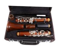 Strumento Clarinetto Per Principianti Clarinetto In Si Bemolle Clarinetto In Legno Di Palissandro Con Chiavi Placcate In Argento Chiave In Sib Custodia A 17 Tasti + Ance + Pad Clarinetto Intermedio