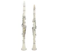 Strumento Clarinetto Professionale Clarinetto In Sib A Colori 17 Tasti 6 Anelli Pratica Di Gioco Del Clarinetto Per Amanti Della Musica/principianti(White)
