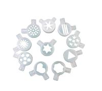 Strumento compatibile con 10 pezzi di ricambio per macchina per gelato, bocca di fiore, testa magica, diametro interno 29 mm, tappo a forma di macchina per cono gelato