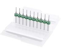 Strumento compatibile con bullone 10 pz/set 0,75 mm lega dura PCB circuito stampato scheda carburo micro punte da trapano strumento 0,75 mm per compatibile con SMT CNC (dimensioni: 10 pz/set 0,75 mm)