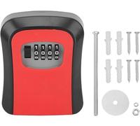 Strumento compatibile con Cassetta di sicurezza con combinazione a 5 chiavi, montaggio a parete, per interni ed esterni (grigio (senza copertura antipolvere))(Red (Without Dust Cover))