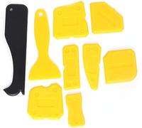 Strumento compatibile con Kit di 9 utensili per la rimozione del sigillante in vetro e silicone per porte, per la stuccatura di modanature, raschietto in silicone acrilico, materiali da costruzione