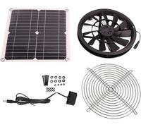 Strumento compatibile con Kit ventola di scarico pannello solare, ventola di raffreddamento senza spazzole CC pannello solare 18V 12W impermeabile compatibile con officina, casa per animali domestici