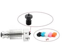 Strumento compatibile con Radiatore estrusore dissipatore di calore + blocco hotend E3D + ugello in acciaio temprato V6 per filamento da 1,75 mm PT100 compatibile con Prusa I3 MK3