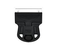 Strumento compatto per la pulizia delle unghie con acciaio inossidabile e manico comodo senza sforzo adesivo rimozione adesivo etichetta tascabile raschietto decalcomania