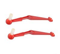 Strumento completo per la pulizia della macchina del caffè, 2 spazzole con testine rimovibili e cucchiai per raccogliere (rosso)