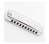 Strumento con copertura in argento per arpa diatonica con chiave C per arpa blues professionale a 10 fori Armonica Per Principianti (Color : F)
