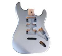 Strumento Corpo Chitarra Elettrica Fai-da-te Chitarra Semilavorata Per Modifica Chitarra In Pioppo A Dondolo Singolo Argento Metallo ST