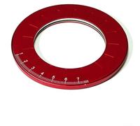 Strumento da disegno circolare regolabile, in acciaio inox, per compasso e righello, per creare modelli professionali, portatile, oro/rosso/blu/nero (rosso)