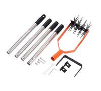 Strumento da giardino a timone manuale, canna rotativa: l'attrezzatura lunga della barra del piede e il design unico rendono più facile penetrare nel terreno, facilitando la penetrazione nel terreno