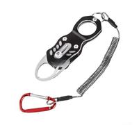 Strumento da pesca con una sola mano e cordino elastico in vita, realizzato in acciaio inossidabile resistente alla ruggine e alluminio per una manipolazione sicura ed efficiente del pesce (nero)