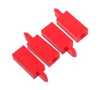 Strumento di Accordatura Pianoforte 4 Pezzi Rosso Plastico | Copre Fori 3, 4-3, 7mm, Set Misure Diverse, per Riparazione e Cura Ordinaria