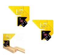 Strumento di aiuto per carpenteria per prugna da 2 pezzi, indicatore di angolo obliquo di 45 gradi e guida di spaziatura regolabile, per l'installazione di rivestimenti di(2pcs)