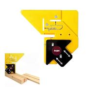 Strumento di aiuto per carpenteria per prugna da 2 pezzi, indicatore di angolo obliquo di 45 gradi e guida di spaziatura regolabile, per l'installazione di rivestimenti di(1pc)