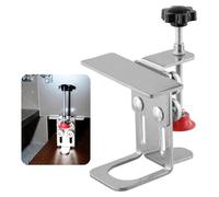 Strumento di aiuto per l'installazione della porta dell'armadio, supporto in acciaio inossidabile con manopola ingrandita per un posizionamento preciso, regolazione rapida per armadi a parete e base