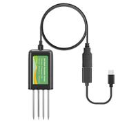 Strumento di analisi del suolo Collegamento USB Dati in tempo reale Esportazione Sonda inossidabile a prova di corrosione per orticoltura Agricoltura Strumento di misurazione del suolo USB portatile