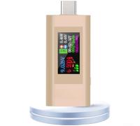 Strumento di analisi della potenza USB-C con LCD HD per tensione corrente timer di potenza mAh e letture mWh in tempo reale (oro)