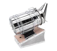 Strumento di Apicoltura, Ape in Acciaio Inossidabile Ape in Legno Generazione di Fumo Stabile con Filtro per Agricoltura (Silver)