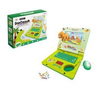 Strumento di apprendimento bilingue per neonati e bambini piccoli, Interactive Toy Laptop-Featuring Lights, Sounds, and Educational Games-Fostering Creativity and Motor Skills Through Play，Verde