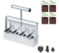 Strumento di blocco del suolo portatile riutilizzabile da 4X2 pollici | Macchine for la produzione di blocchi di suolo for piantine, giardini e serre