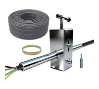 Strumento di cablaggio elettrico, robusto e resistente, con nastro di traino da 15 m | Strumento di trafilatura per installazione di tubi - Per l'installazione di linee elettriche 'acqua in