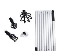 Strumento di cambio lampadina per soffitti alti con asta telescopica, 3 gabbie a otto dita e ventosa, compatibile con luci da incasso, asta di prolunga in alluminio per uso domestico e ufficio