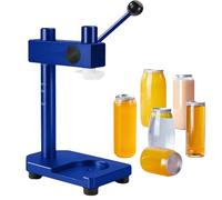 Strumento di chiusura della pressa per vasetti a base fissa, sigillatrice manuale per lattine, capacità di chiusura 250/330/400/500/700 ml, altezza regolabile per lattine in PET calibro 51 mm, blu