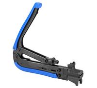 Strumento di compressione universale, pinza a crimpare con connettore a F RG59/RG6/RG11/75-5/75-7 Pinza per crimpatrice coassiale regolabile, acciaio temprato per utensili (blu)