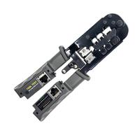 Strumento di crimpatura per cavi di rete RJ45 2 in 1 8P 6P4P a tre usi Tester Cricchetti Strumento Foro Passante Pinze Cavo di Rete Stripper