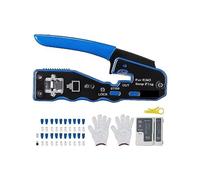 Strumento di crimpatura Pinza a crimpare Ethernet RJ45/Cat5e/Cat6/Cat6a for spine modulari a 8 pin, con mini spelafili