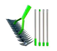 Strumento Di Detenzione Del Patio - Rake Di Prato Heavy Duty Per Rimuovere I Resti Di Muschio, Ayorator Del Terreno Del Giardino | Implemento Di Scarabeo Del Prato, Collettore Di Foglie Regolabili