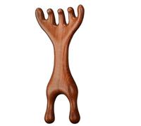 Strumento di digitopressione Massaggiatore del cuoio capelluto in legno Strumento di agopressione manuale a doppio lato Strumenti di massaggio in legno per testa, viso, occhio, naso, mascella e collo