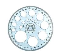 Strumento di disegno circolare: righello rotondo geometrico, stencil in acrilico | Scala di disegno precisa per disegni creativi, progetti artistici e uso educativo in aule, uffici ed est