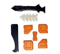 Strumento di finitura per calafataggio preciso angolo strumento per stanze strette strumenti di tenuta 9 in 1 con raschietti per guarnizioni in silicone, lavabi vasca da bagno, cucina, distanci
