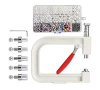 Strumento di fissaggio per perline - Set di fissaggio per abbellimento di perline | Kit di produzione di gioielli con rivetti per scarpe in pelle borse cappelli abiti principianti