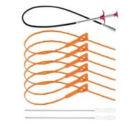 Strumento di flusso del lavabo, strumento di spostamento di zoccoli di pozzo,9 x involucro di serpente a serpente per il bagno | Manutenzione della famiglia Teleera flessibile con maniglia regolabile