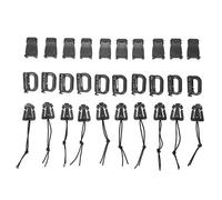 Strumento di Gestione della Cinghia da 30 Pezzi, Attacchi per Fettuccia Molle Corde Elastiche Web Dominator con a D per Borsa Molle (Nero)