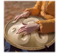 Strumento Di Handpan Drum, 9/10/12 Note 440Hz Hand Pan Drum Set Con Borsa Handpan, Treppiede Per Tamburo E Mazzuolo, Strumento A Percussione Da 56cm(Viola,9)