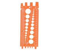 Strumento di identificazione rapi metrica per manometro per bulloni a di per il garage durevole in plastica durevole in garage 22,1x8,4 cm (Arancia)