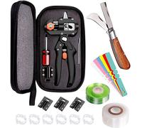 Strumento di innesto,Giardino Potatore Set Tra Cui Lame di Ricambio,Innesto Coltello,Innesto Nastri,pianta Etichette e Giardino Clip,Perfetto per Alberi da Frutto Innesto,Attrezzi da giardinaggio